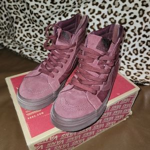 Vans Sk8-Hi Reissue Zip (Mono Port Royale - Burgundy) Size 10 Women/8.5 Men